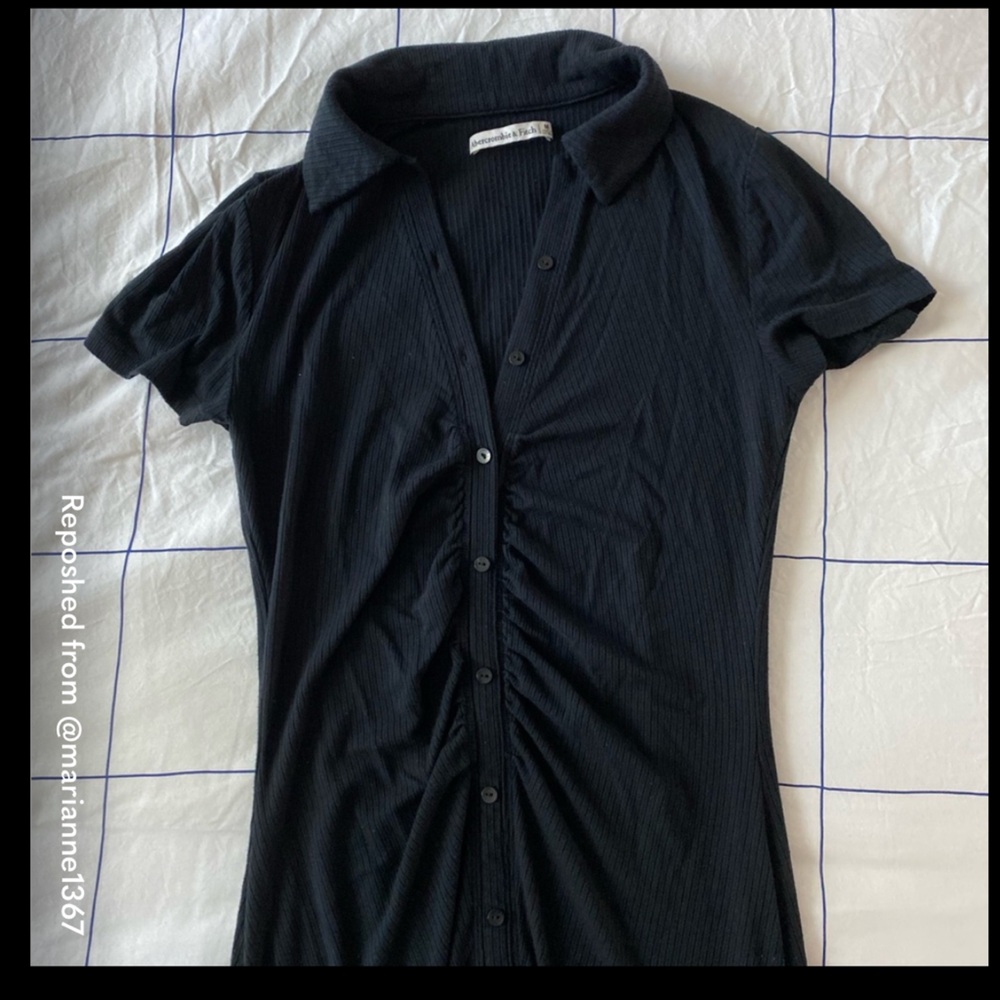 Abercrombie & Fitch Black Long Sleeve Dress